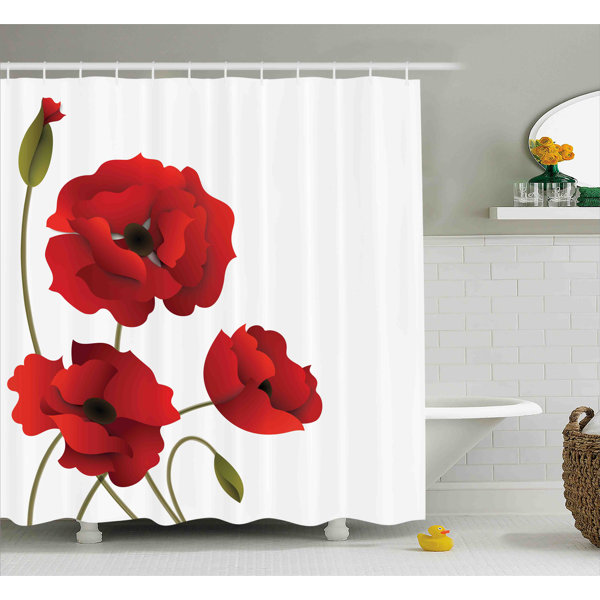 Bless international Glenside Flowers Petals and Buds Shower Curtain + Hooks & Reviews Wayfair